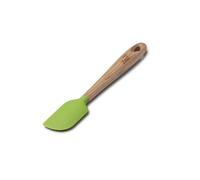 Zeal Silicone Spatula with Ash Wooden Handle - 19cm Non-Scratch, Heat-Resistant Cooking & Baking Spatula for Mixing, Scraping & Folding (Neon Lime)