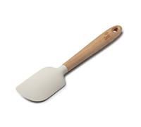Zeal Silicone Spatula with Ash Wooden Handle - 25cm Non-Scratch, Heat-Resistant Cooking & Baking Spatula for Mixing, Scraping & Folding (Cream)