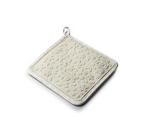 Zeal Silicone Square Trivet Mat & Hot Pot Holder Gingham Cream (20cm/8”), 34 x 28 x 1.5 cm