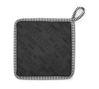 Zeal Silicone Square Trivet Mat & Hot Pot Holder Gingham Red (20cm/8”) - Dark Grey, V119T