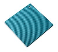 Zeal Silicone Trivet Mat Kitchen Worktop Protector for Hot Pots and Pans (22 x 22cm) - Heat Resistant Mat, Non Slip Square Trivet, Aqua Blue