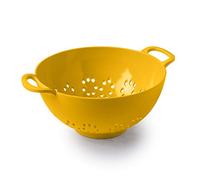 Zeal Small Melamine Colander 15cm - Fruit and Berry Strainer with Easy Grip Handles, Lightweight Kitchen Food Drainer, Mustard Yellow