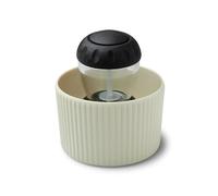 Zeal Soap Dispensing Dish Brush - Palm Washing Up Kitchen Brush with Melamine Pot Holder & Sink Organiser (Cream)