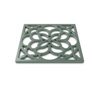 Zeal Square Silicone Trivet Mat Kitchen Worktop Protector for Hot Pots & Pans (18 x 18 cm) - Heat Resistant Non-Slip Heritage Trivet (Dark Sage)