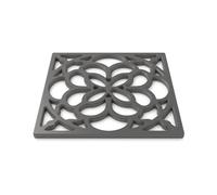 Zeal Square Silicone Trivet Mat Kitchen Worktop Protector for Hot Pots & Pans (18 x 18 cm) - Heat Resistant Non-Slip Heritage Trivet (Elephant Grey)