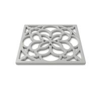 Zeal Square Silicone Trivet Mat Kitchen Worktop Protector for Hot Pots & Pans (18 x 18 cm) - Heat Resistant Non-Slip Heritage Trivet (French Grey)