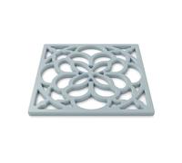 Zeal Square Silicone Trivet Mat Kitchen Worktop Protector for Hot Pots & Pans (18 x 18 cm) - Heat Resistant Non-Slip Heritage Trivet (Duck Egg Blue)