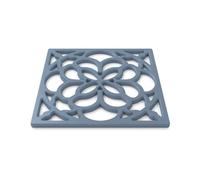 Zeal Square Silicone Trivet Mat Kitchen Worktop Protector for Hot Pots & Pans (18 x 18 cm) - Heat Resistant Non-Slip Heritage Trivet (Provence Blue)