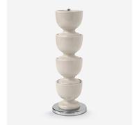 Zeal Stack & Store Egg Cup Set with Chrome Stand in Cream Zeal Cream