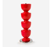 Zeal Stack & Store Egg Cup Set with Chrome Stand in Red Zeal Red