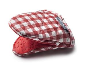 Zeal V124R Gingham Mini Mitt Pot Holder, Cotton, Red, 17.5 x 13.5 x 2.5 cm