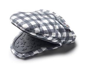 Zeal V124T Gingham Mini Mitt Pot Holder, Cotton, Dark Grey, 17.5 x 13.5 x 2.5 cm