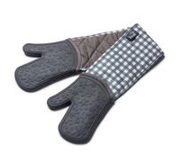 Zeal Waterproof Silicone Double Oven Gloves, Dark Grey