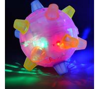 Zealburst Dog Toy,Jumping Activation Ball for Dogs,Zealburst DogBall,Jumping Activation Balls,Bouncing Balls for Cats Colorful Jumpings Activation Ball with Light & Music,Interactive Pet Toys (Pink)