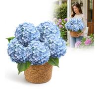 Zealburst Hydrangea Artificial Flowers, 2026 3D Hydrangea Plants Outdoor Uv Resistant, 20inch Artificial Flowers No Fade, Faux Plants For Garden Porch Window Box Decorating (a,5pcs)