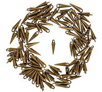 ZeaLian 100Pcs Cone Spike Charms Gothic Rock Punk Dangle Alloy Rivets Pendants for Jewelry Making Bracelet Necklace Earring Pendant Craft Supplies DIY Accessories, Zinc, No Gemstone