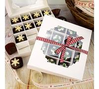 ZealMart 5X Sweet Box Empty Pick and Mix Window Party Packaging Celebration Chocolate Tray Boxes (White, 15.2cm x 15.2cm x 3.1cm)