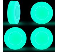 Zealor 4 Pack Ice Hockey Puck Glow in The Dark Green Floor Sports Hockey PVC Training Pucks Set with Storage Bag for Youth Adults Outdoor Roller Sport Game Classic Training and Practicing