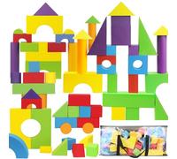 Zealor 45PCS Large Foam Blocks EVA Soft Stacking Foam Building Blocks Jumbo, Shapes & Color Learning for Home Play