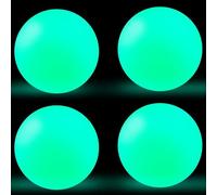 Zealor Street Hockey Balls Glow in The Dark Sports Hockey PVC Training Balls Set with Storage Bag for Road Roller Field Game Youth Adults Outdoor Indoor Classic Practicing (4 Pack)