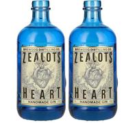 Zealots Heart Handmade Gin, 70 cl, 44% ABV - Made by BrewDog Distilling Co in Scotland - 17 Hand Selected Botanicals (Pack of 2)