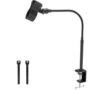 ZealSound Compact Microphone Arm, Space Saving Flexible Gooseneck Microphone Arm Stand with 3/8" to 5/8" Thread und Heavy-Duty Table Clamp, Small Snake Mic Stand with Universal Microphone Clip