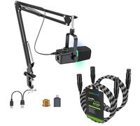 zealsound kd8s microphone with arm and c2bw2 XLR cable bundle