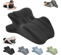 ZeawIEsvbyt Couples Pillow, 27° Lift Ergonomic Memory Foam Cushion for Intimacy, Lumbar Neck Support Pillow for Home Bedroom (Black)