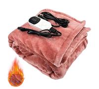 ZeawIEsvbyt - Electric Heated Blanket for Car, 12V Electric Car Flannel Blanket with Timer, 9 Modes Fast Heating Modes, Mini Heated Blanket for Cars, Trucks,
