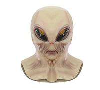 ZeawIEsvbyt Halloween Alien Mask for Adults Halloween Costume, Realistic Full Head Latex Mask with Neck (SP.08)
