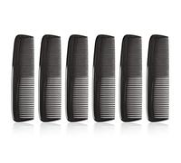 Zeaye 6 Pieces Hair Combs Plastic Pocket Combs Fine and Standard Tooth Hair Cutting Comb Fine Dressing Styling Combs Hairdressing Barber Salon Comb for Women Men Hair Care Tool（Black）