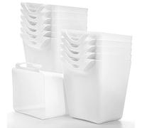 ZEAYEA 12 Pack Hanging Storage Container Bucket, Utility Rolling Cart Accessories, Hanging Pencil Holder, Space Saving Hanging Cup Holder for Organize Home Kitchen Office Craft Supply