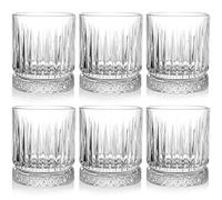 ZEAYEA Set of 6 Whiskey Glasses, 360 ml/12 oz Old Fashioned Glasses Bar Tumblers, Thick Weighted Bottom Rocks Glasses, Clear Bourbon Glass Lowball Glass for Drinking Scotch, Cocktail, Rum