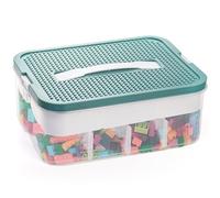 ZEAYEA Stackable Toys Organizer Storage Case, Stackable Storage Container with 16 Compartments, Plastic Building Blocks Storage Box for Blocks, Beads, Beauty Supplies, Sewing Accessories