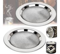 Zeaying 2 x Stainless Steel Smoke Strainers, Suitable for Most Smoke Burners with Strainer, Heat Resistant Smoke Burner Strainer, Diameter 10 cm