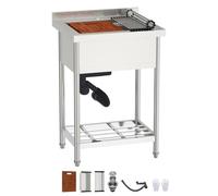 Zeayoun 24 Inch Freestanding Stainless Steel Utility Sink