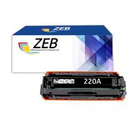 ZEB 220X 220A Toner Compatible Cartridges for HP 220X 220A Toner Color Laserjet Pro MFP 4302dw 4302fdw 4202dw 4202dn 4302fdn Black Cyan Yellow Magenta, With Chip (MAGENTA 220A)