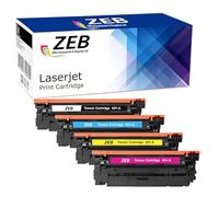 ZEB 4X Compatible Toner Cartridge Set For HP CE340A/CE3401A/CE342A/CE343A 651A HP LaserJet Enterprise 700 Color MFP M775dn M775f M775z M775 (Black, Cyan, Magenta, Yellow)