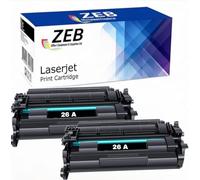 ZEB Compatible CF226A CF226X 26A 26X Toner Cartridge Replacement for HP LaserJet Pro M402dn Toner M402dne M426fdw M426dw M426 M426fdn M402d M402dw M402n M402 Printer (Black,2-Pack)