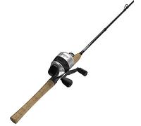 Zebco 33 Cork Spincast Reel and Fishing Rod Combo, 6-Foot 2-Piece Graphite Rod with Cork Handle, Quickset Anti-Reverse Fishing Reel with Bite Alert, Silver