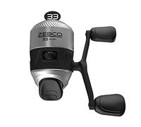 Zebco 33 Micro Spincast Fishing Reel, Size 10 Reel, Changeable Right- or Left-Hand Retrieve, Built-In Bite Alert, Durable All-Metal Gears, Pre-Spooled with 4-Pound Cajun Line, Silver/Black