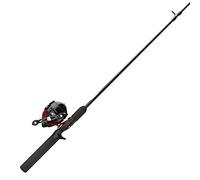 Zebco 404 Spincast Reel and Fishing Rod Combo, 6-Foot 2-Piece Fishing Pole, Size 40 Reel, Right-Hand Retrieve, Pre-Spooled with 15-Pound Line, Black/Red