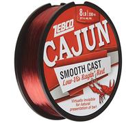 Zebco Cajun Smooth Cast Monofilament Fishing Line, Low-Vis Ragin’ Red Filler Spool, 330-Yards, 8-Pound, Virtually Invisible, Natural Presentation