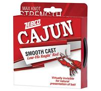 Zebco Cajun Smooth Cast Monofilament Fishing Line, Low-Vis Ragin’ Red Pony Spool, 110-Yards, 6-Pound, Virtually Invisible, Natural Presentation