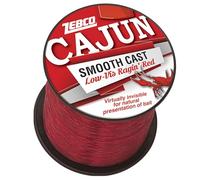 Zebco Cajun Smooth Cast Monofilament Fishing Line, Low-Vis Ragin’ Red Quarter Pound Spool, 650-Yards, 20-Pound, Virtually Invisible, Natural Presentation