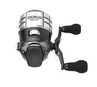 Zebco Delta Spincast Fishing Reel, Size 30 Reel, Changeable Right- or Left-Hand Retrieve, Dual Ceramic Pick-Up Pins, Pre-Spooled with 10-Pound Fishing Line, Braid Ready, Cool Gray