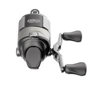 Zebco Omega Pro Spincast Fishing Reel, Size 20 Reel, Dual Ceramic Pick-up Pins, Pre-Spooled with 6-Pound Fishing Line, Black (Clam Packaging)