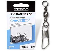 Zebco Quality Trophy Lobster Swivel Fishing Accessories Swivel Fishing Small Parts Fishing Accessories Various Size 16 L 22 mm 6 kg Pack of 10