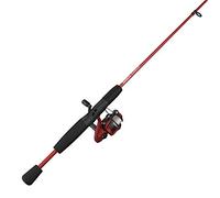 Zebco Slingshot Spinning Reel and Fishing Rod Combo, 2-Piece Medium-Light Durable Fiberglass Rod, Comfortable EVA Handle, Pre-Spooled with 8-Pound Cajun Fishing Line