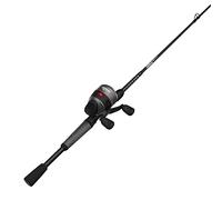 Zebco(ZR33602MA.NS3) 33 Rhino Spincast Reel and 2-Piece Fishing Rod Combo,Durable E-Glass Rod with ComfortGrip Hand,Gray/Black